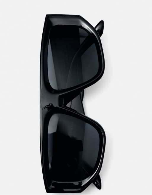 Pull&Bear Aviator cateye sunglasses in black, 2 of 5