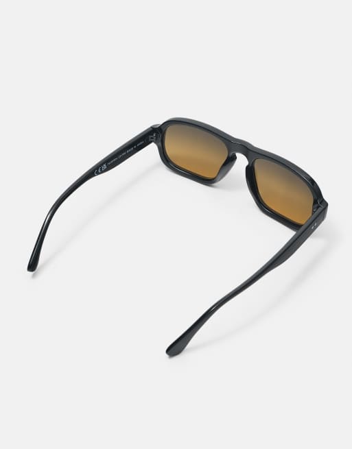 Pull&Bear Aviator-solbriller i sort harpiks, 4 af 7