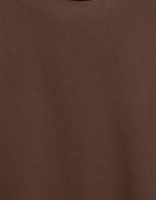 Pull&Bear avslappnad sweatshirt i chokladbrun, 6 av 7