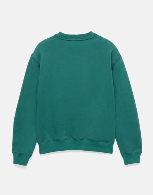 Pull&Bear avslappnad sweatshirt i flaskgrön, 7 av 7