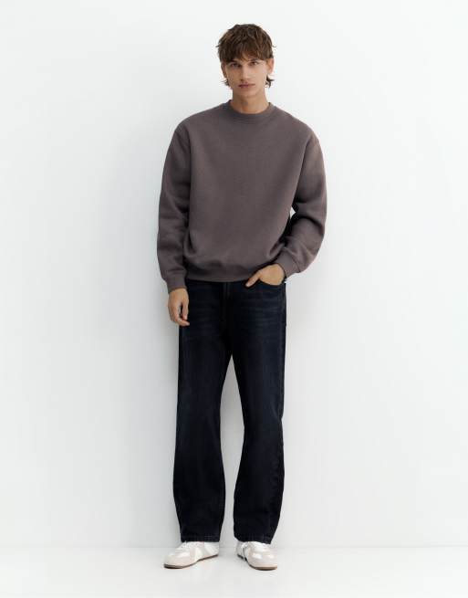 Pull&Bear avslappnad sweatshirt i grått, 4 av 7