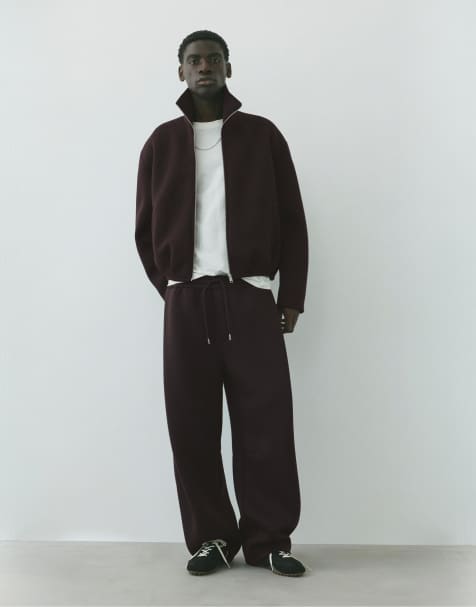 Pull&Bear avslappnade sweatpants i brunt - view 1