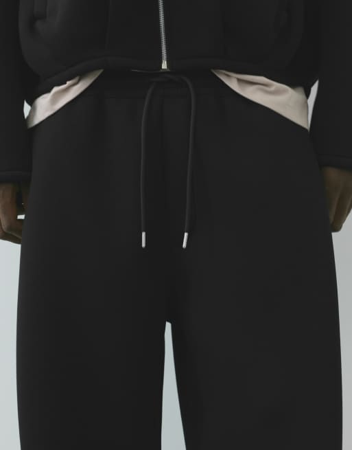 Pull&Bear avslappnade sweatpants i svart, 3 av 7