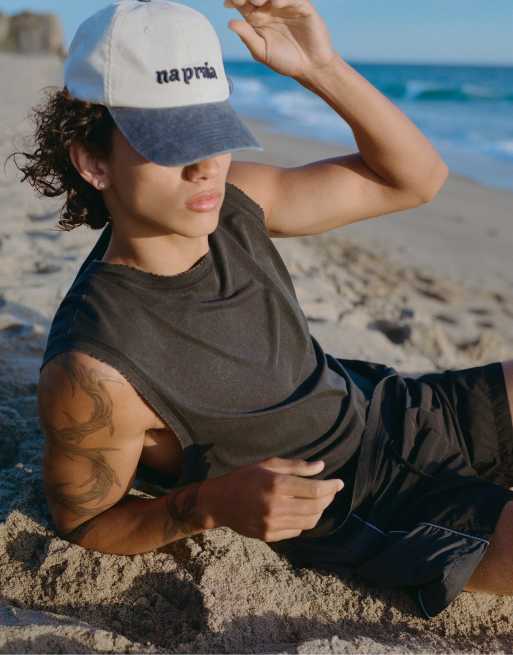 Pull&Bear – Badehose in Schwarz mit Einsätzen, 2 von 3