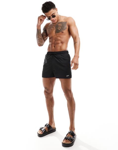 Pull&Bear - badeshorts i sort - view 1