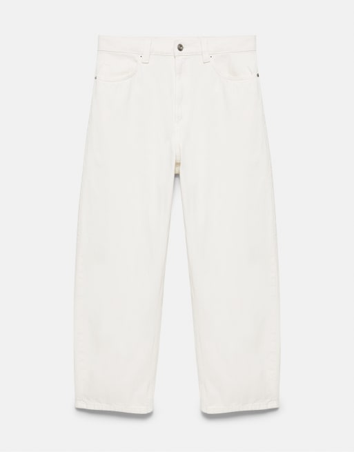 Pull&Bear baggy balloon jeans in wit, 5 van 7