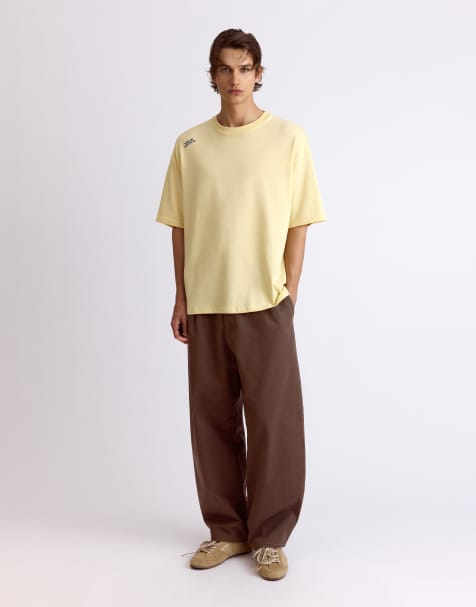 Pull&Bear baggy byxor med insnitt i brun - view 1