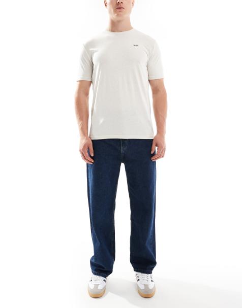 Pull&Bear baggy fit jeans in dark blue - view 1