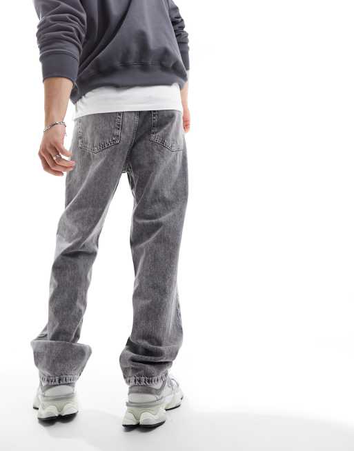 Pull&Bear baggy fit jeans in gray