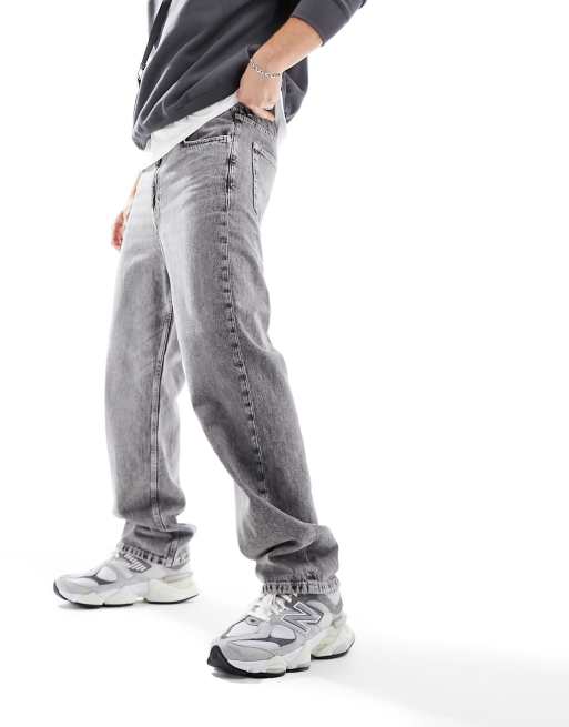 Pull&Bear baggy fit jeans in gray