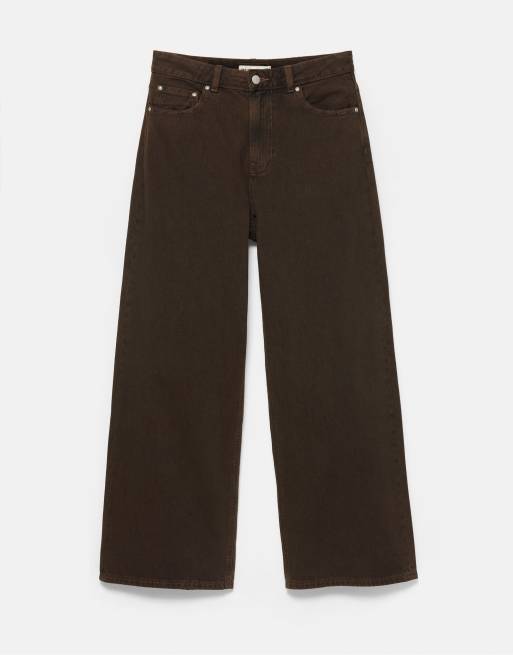 Pull&Bear baggy jeans i brunt, 5 av 7