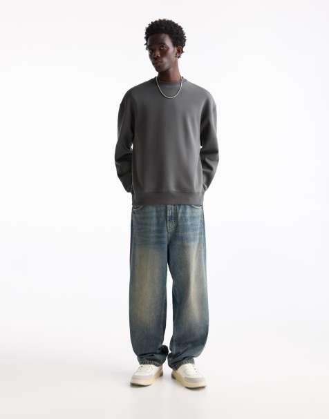 Pull&Bear - Baggy jeans i falmet marineblå - view 1