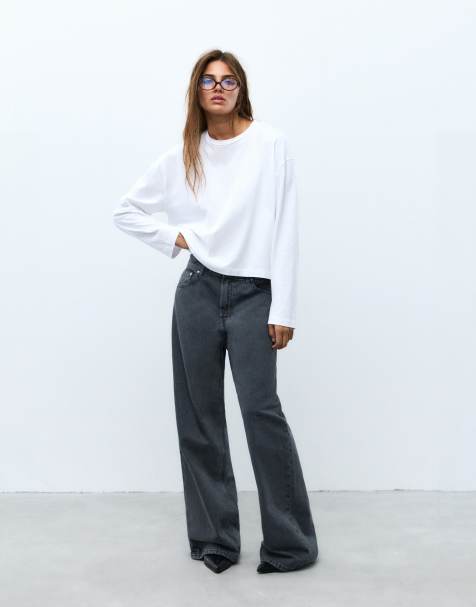 Pull&Bear Baggy-Jeans in Anthrazit - view 1