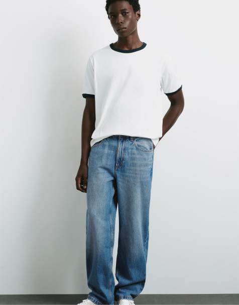 Pull&Bear - Baggy jeans in blauw - view 1