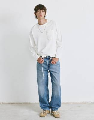 Pull & Bear Baggy Jeans In Blue