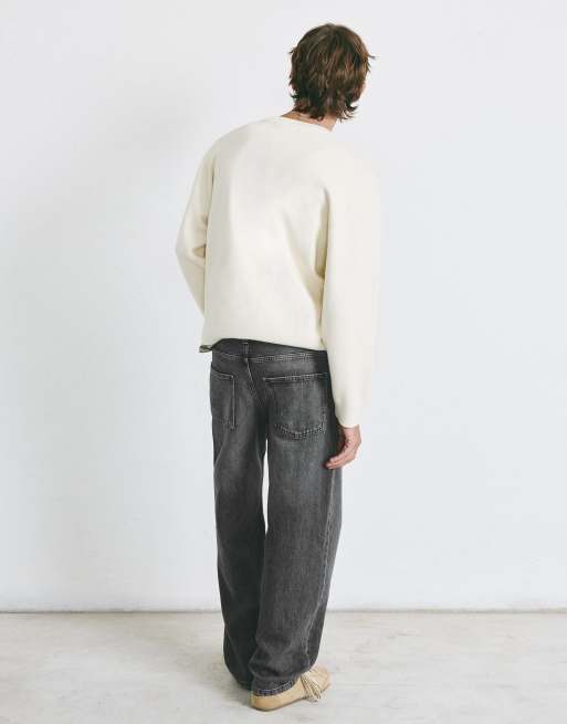 Pull&Bear Baggy jeans in charcoal, 2 of 7