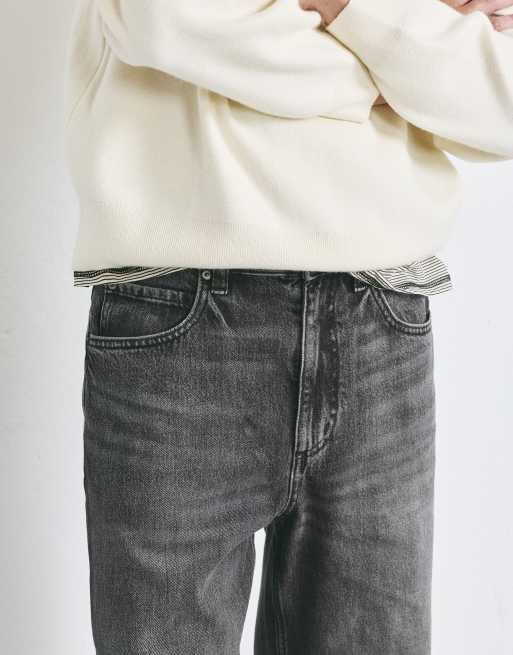 Pull&Bear Baggy jeans in charcoal, 3 of 7