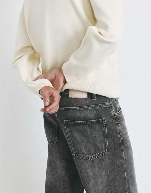 Pull&Bear Baggy jeans in charcoal, 5 of 7