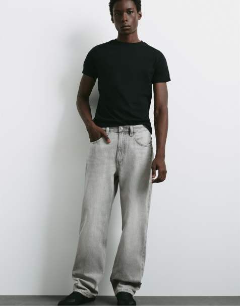 Pull&Bear Baggy jeans in dark grey - view 1
