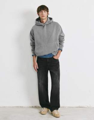 Pull & Bear Baggy Jeans In Grey