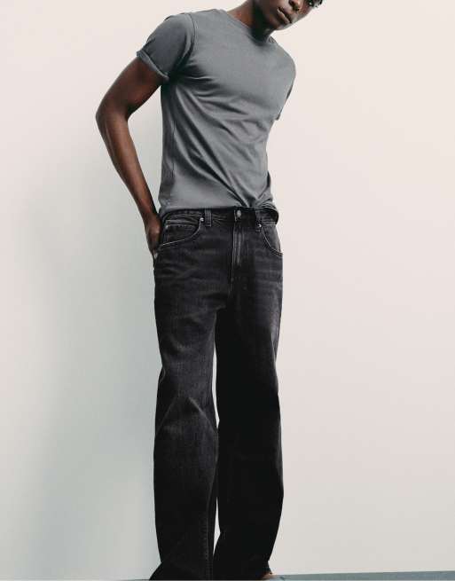 Pull&Bear Baggy jeans in faded black, 4 of 7
