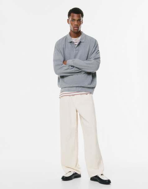 Pull&Bear - Baggy jeans in gebroken wit - view 1