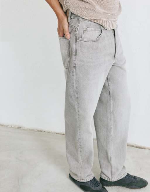 Pull&Bear Baggy jeans in grey, 3 of 7