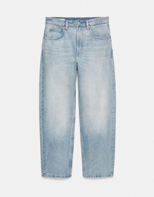 Pull&Bear – Baggy-Jeans in hellem Indigoblau, 6 von 7