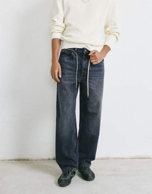 Pull&Bear - Baggy jeans in lavendelblauw, 4 van 7