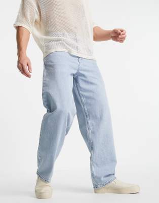 baggy jeans light wash blue