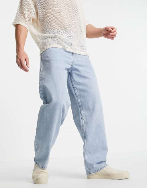 Baggy light hot sale wash jeans