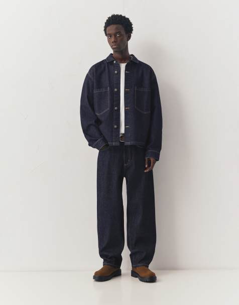 Pull&Bear - Baggy jeans in marineblauw - view 1