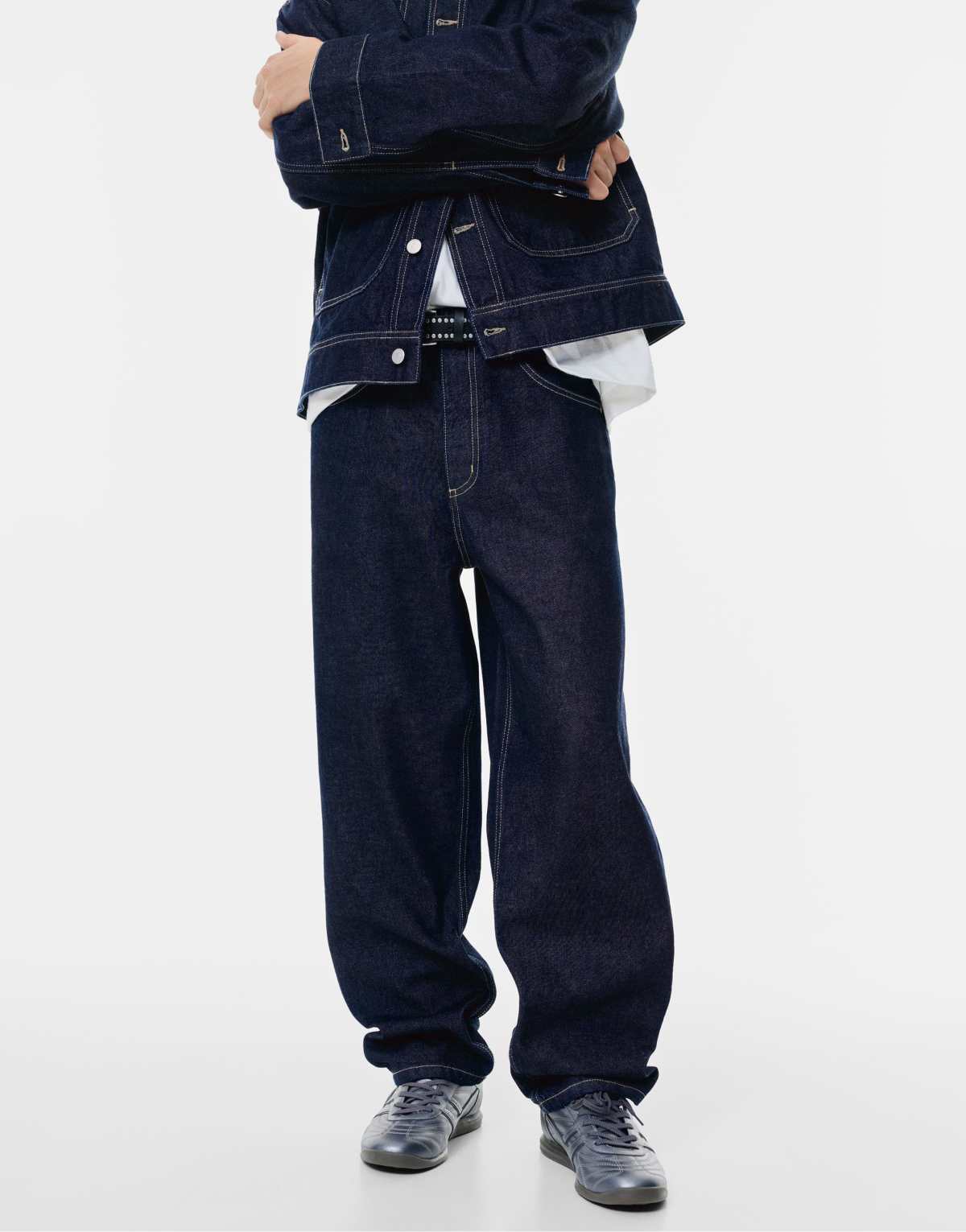 Pull&Bear Baggy jeans in navy