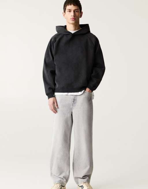 Pull&Bear baggy jeans in pale grey