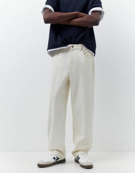 Pull&Bear - Baggy jeans in wit - view 1