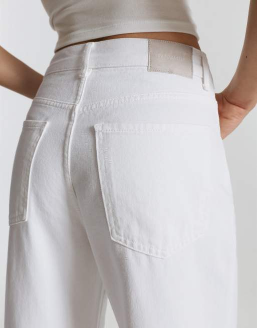 Pull&Bear baggy jeans met middelhoge taille in wit, 3 van 7