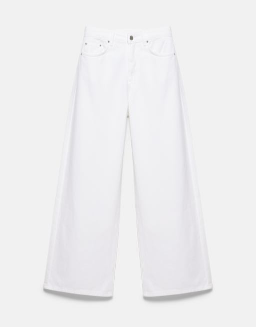 Pull&Bear baggy jeans met middelhoge taille in wit, 6 van 7
