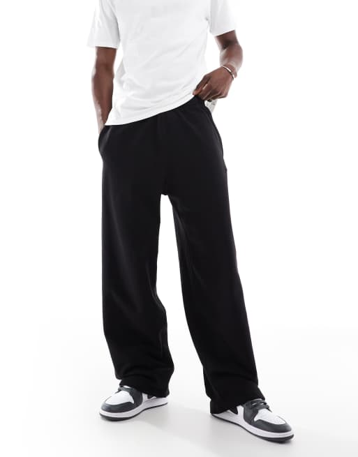 Pull&Bear baggy jogger in black