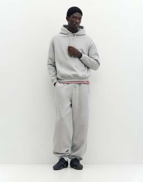 Pull&Bear baggy joggers i gråmelerad - view 1