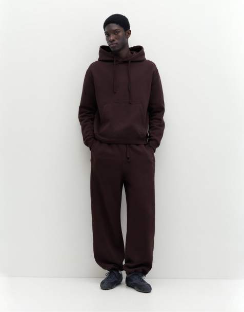 Pull&Bear Baggy joggers in chocolate