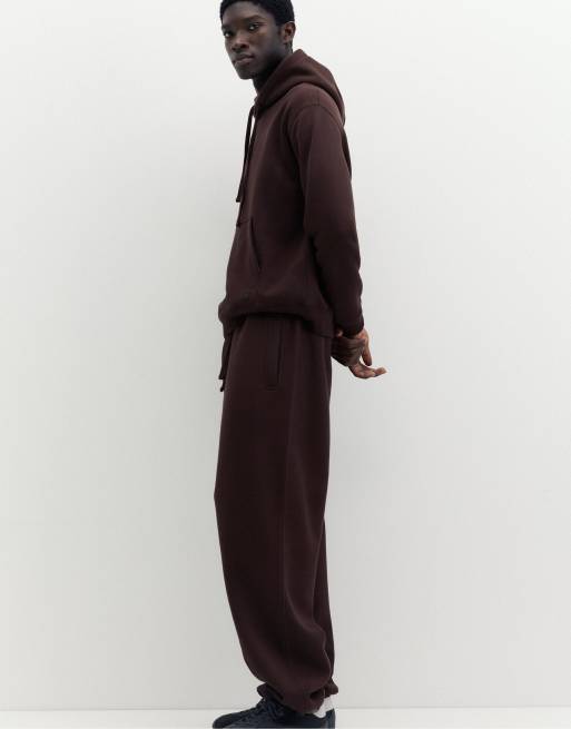Pull&Bear Baggy joggers in chocolate, 4 of 7