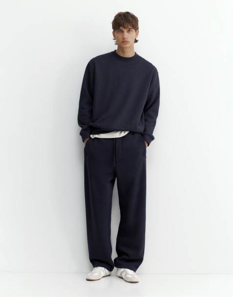 Pull&Bear Baggy joggers in navy - view 1