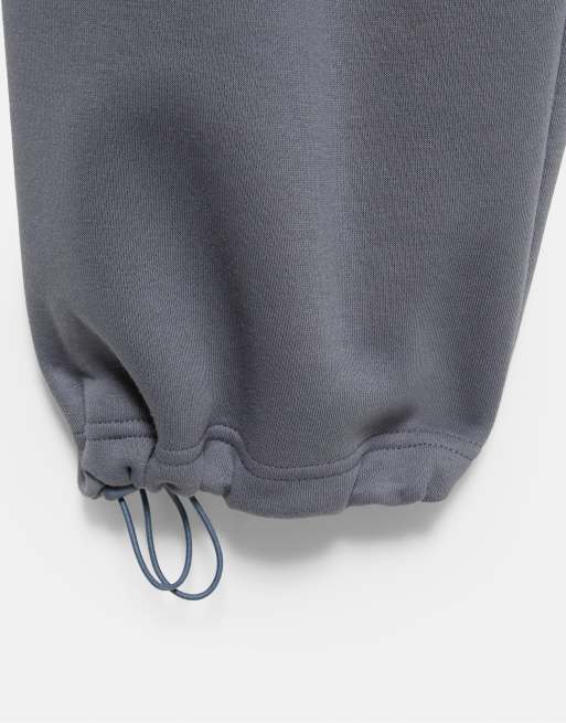 Pull&Bear baggy joggers met wijde pijpen in grijsblauw, 7 van 7