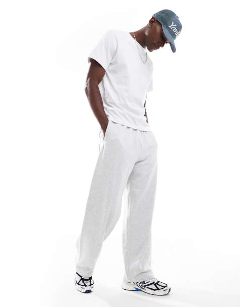 Pull&Bear - Baggy joggingbroek in gemêleerd grijs - view 1