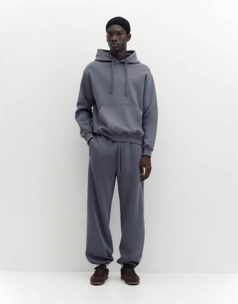 Pull&Bear baggy joggingbukser i gråblå - view 1