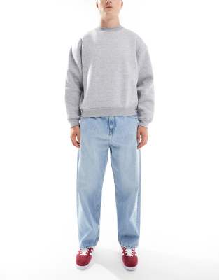 Pull & Bear baggy loose fit jean in light blue