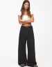 Pull&Bear baggy oversized wide leg jeans in black