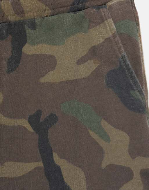 Pull&Bear Baggy printed jogger trousers in khaki, 6 of 7