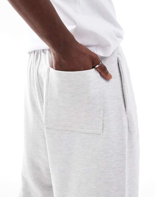 Pull&Bear baggy jogger in grey marl
