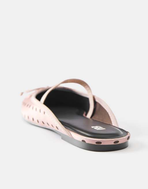 Pull&Bear ballerinaer med slingback og prikker i pink, 4 af 4